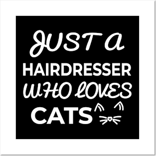 hairdresser cat lover Posters and Art